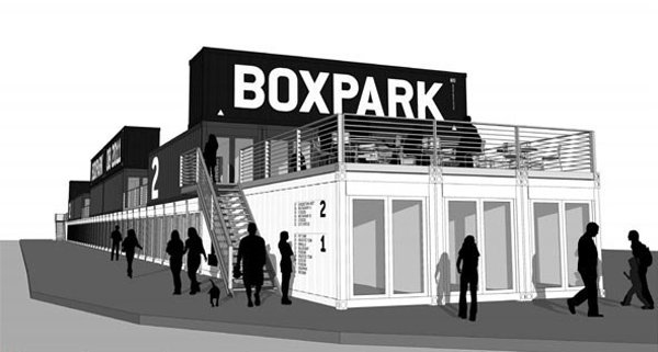 BOXPARK mall launching in August 2011, in Shoreditch/London.